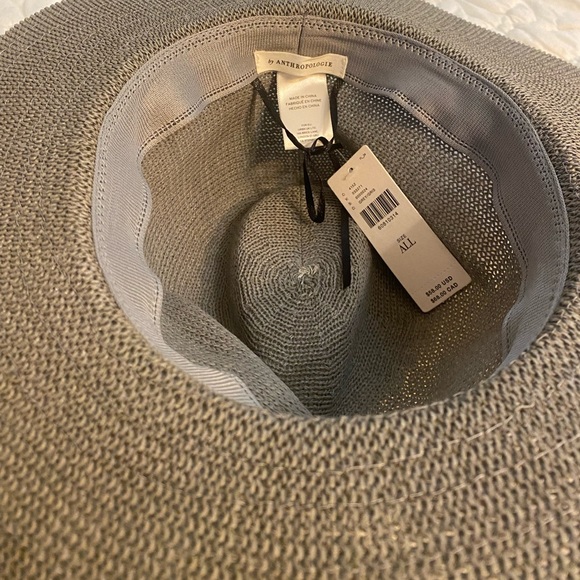 NWT Anthropologie Grass Hat - Taupe Gray - Picture 2 of 4
